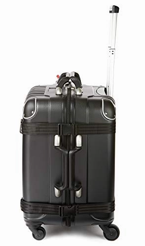 Personalized Luggage Nameplate - VinGardeValise Wine Travel Suitcase - Up to 8 bottles (Black)