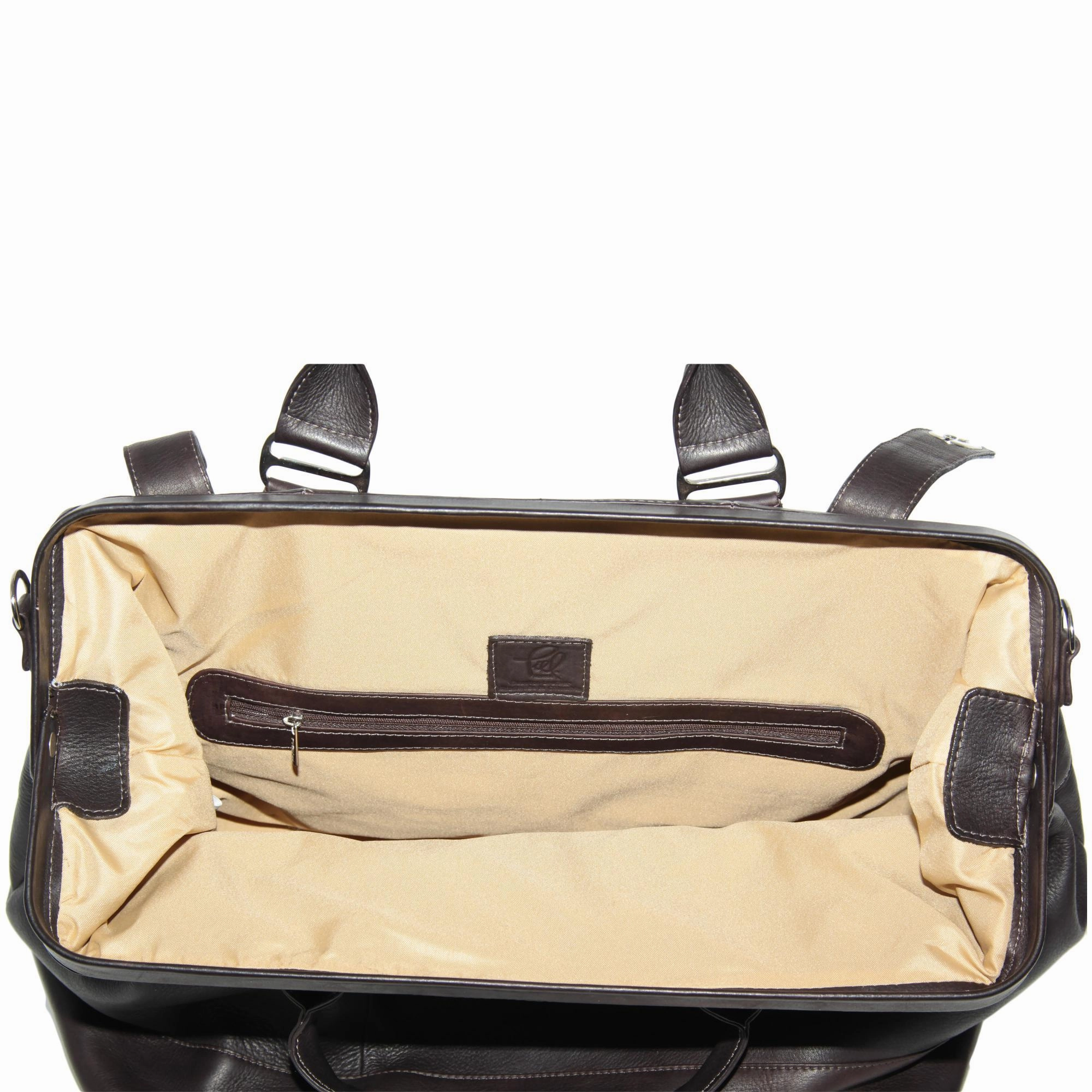 Piel Leather Top Frame Carry-On