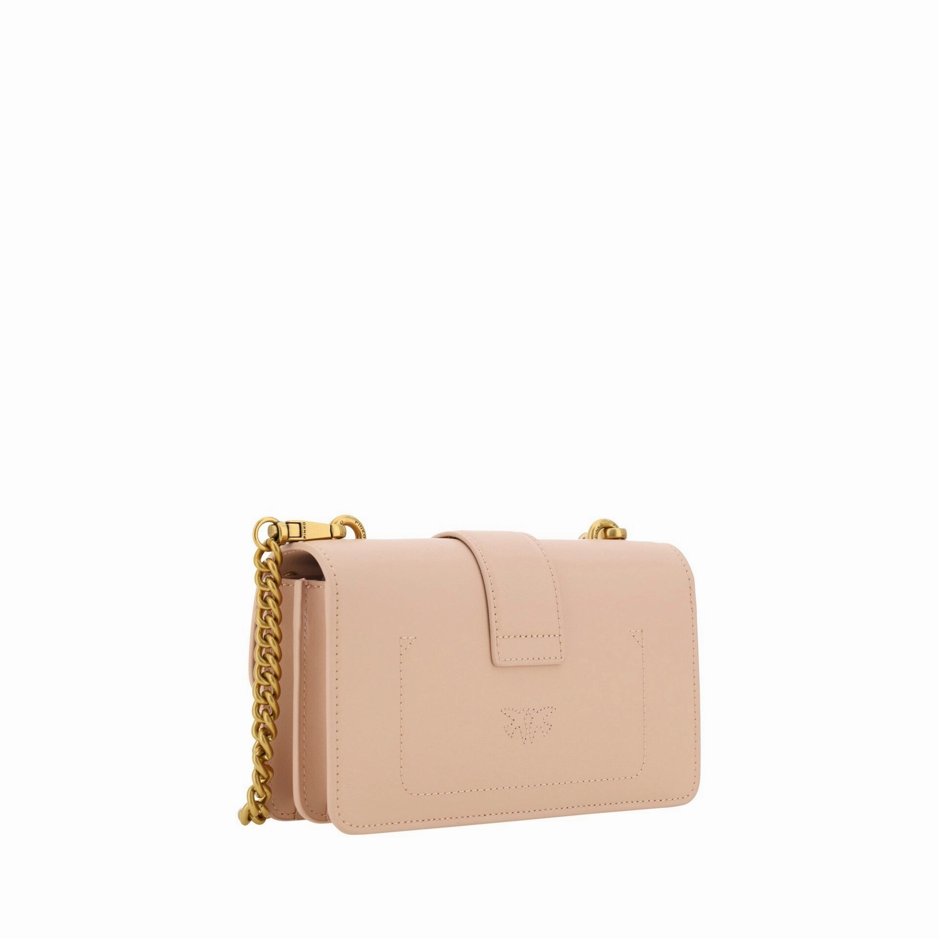 PINKO Chic Pink Cipria Mini Love Shoulder Women's Bag