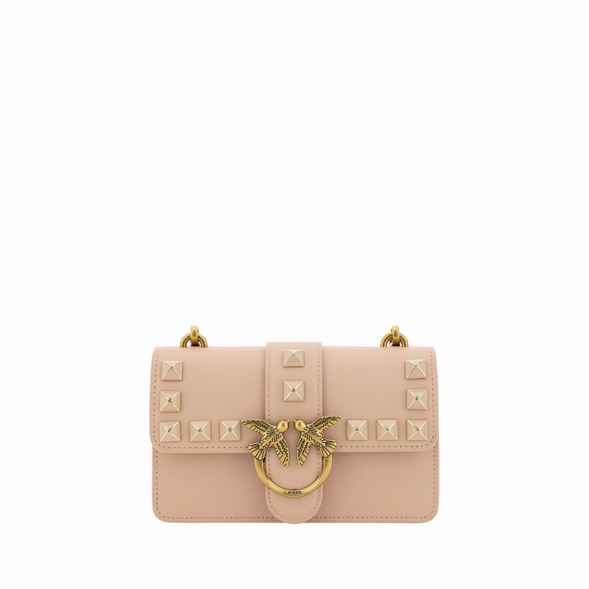 PINKO Chic Pink Cipria Mini Love Shoulder Women's Bag