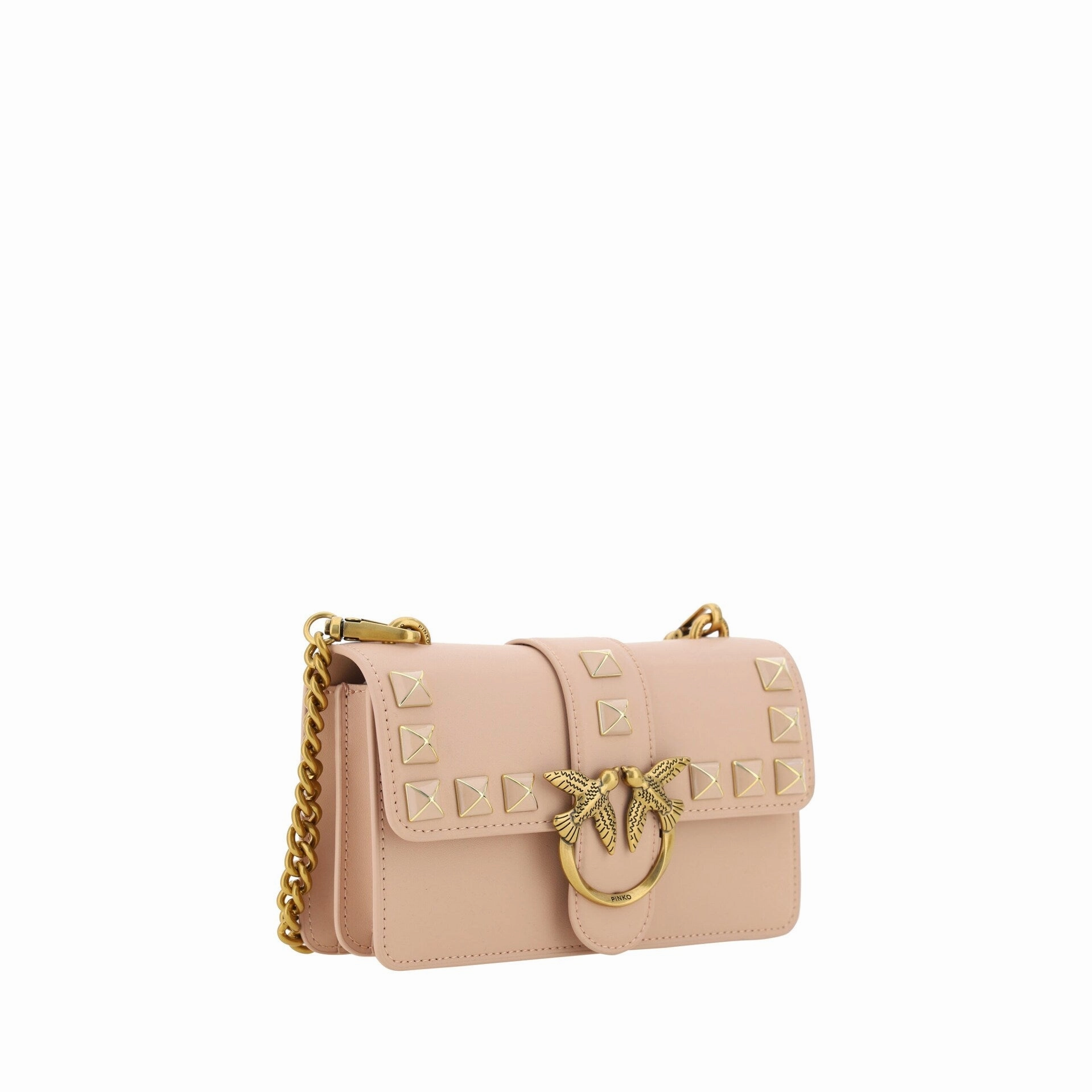 PINKO Chic Pink Cipria Mini Love Shoulder Women's Bag
