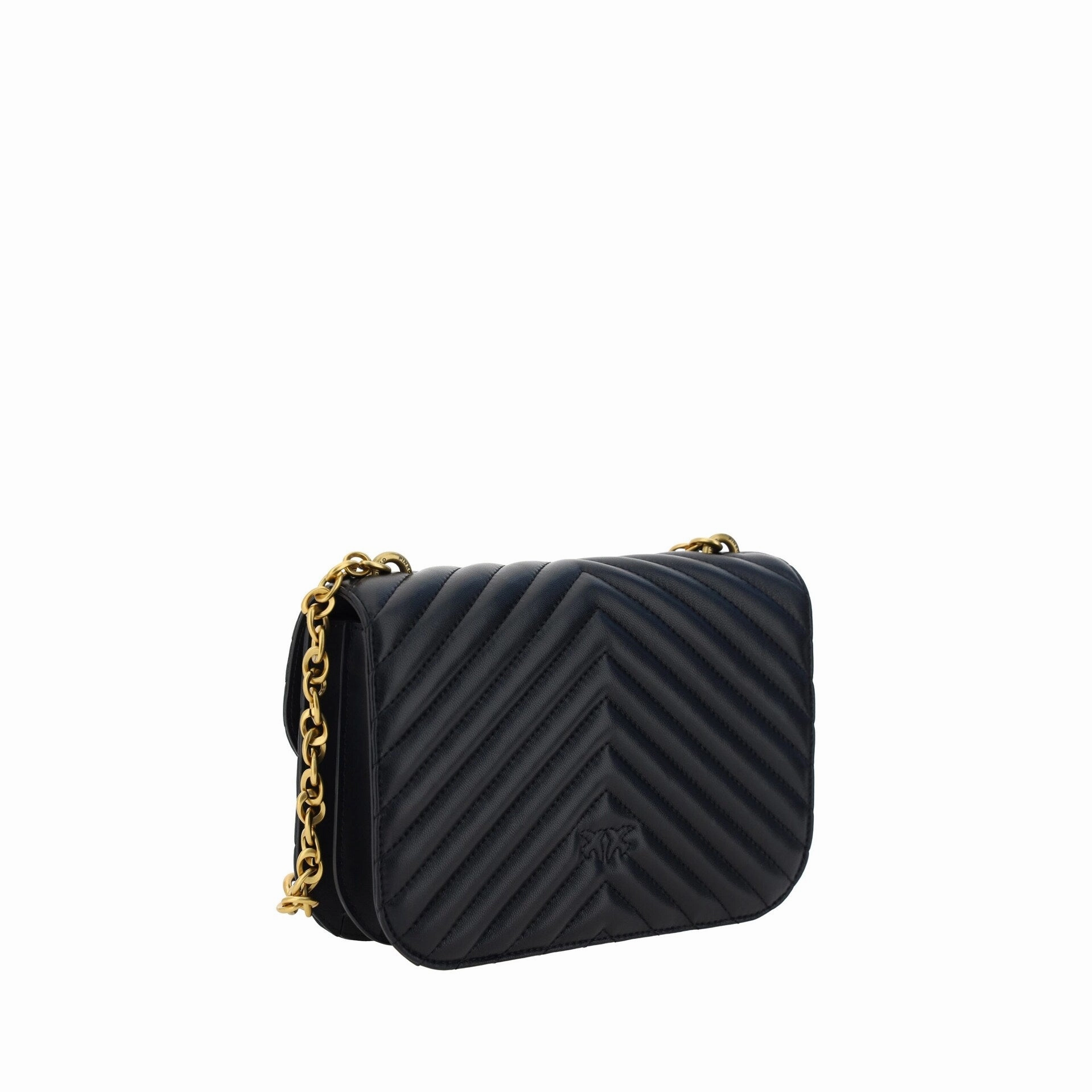 PINKO Elegant Black Quilted Leather Shoulder Women's Bag