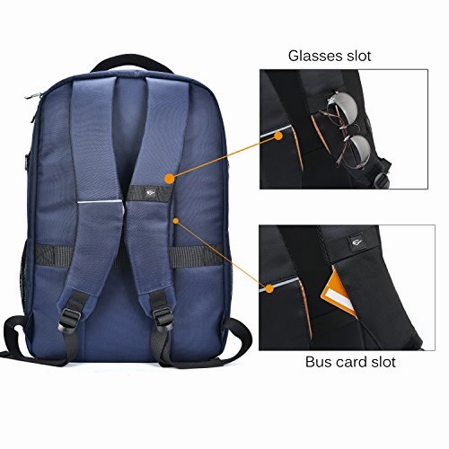 POSO Laptop Travel Backpack 17.3 Inch Computer Bag with USB Port Water-Resistant Business