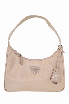 Prada Beige Nylon Re-Edition 2000 Shoulder Bag