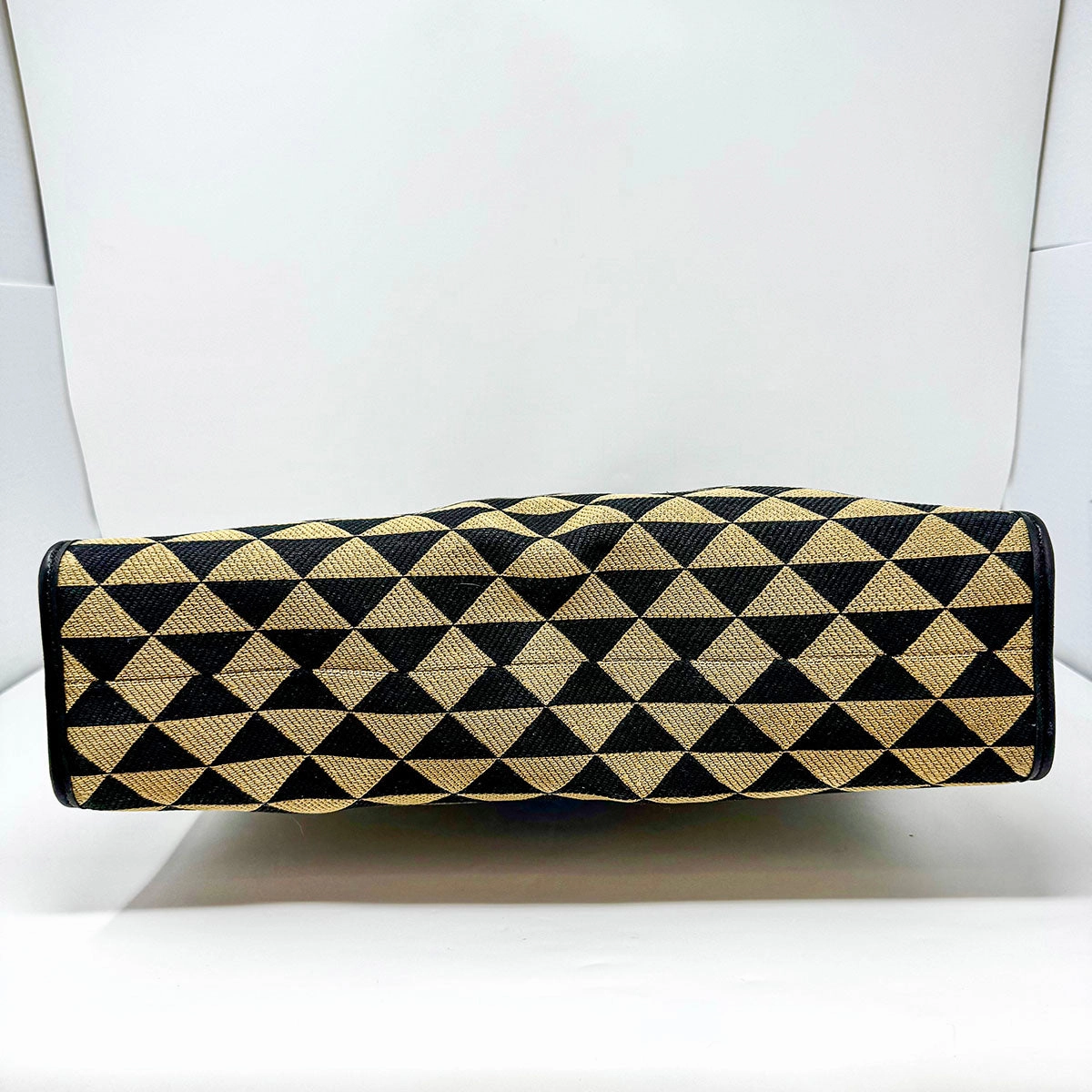 Prada Enameled Metal Triangle Tote