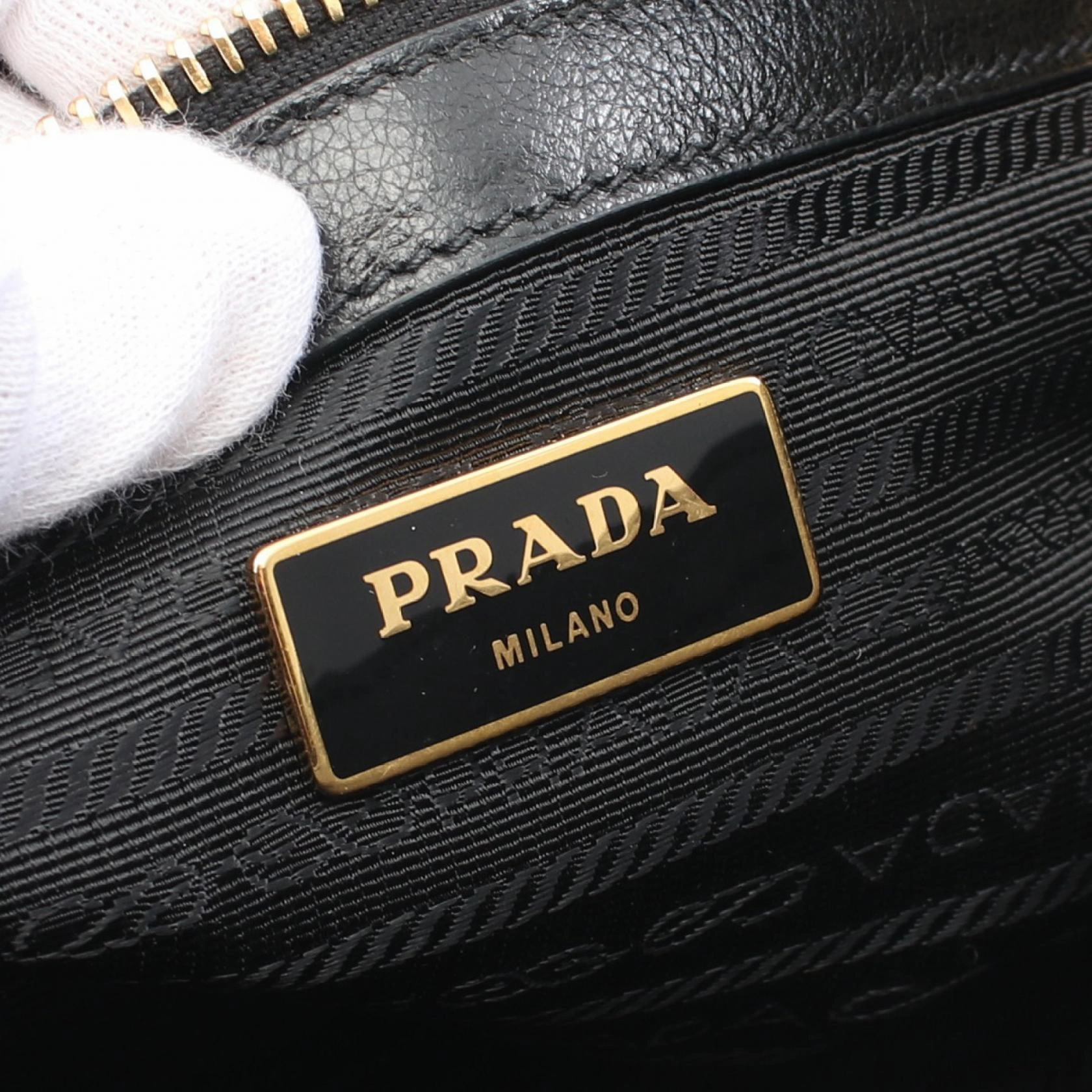 Prada GLACECALF Leather Handbag