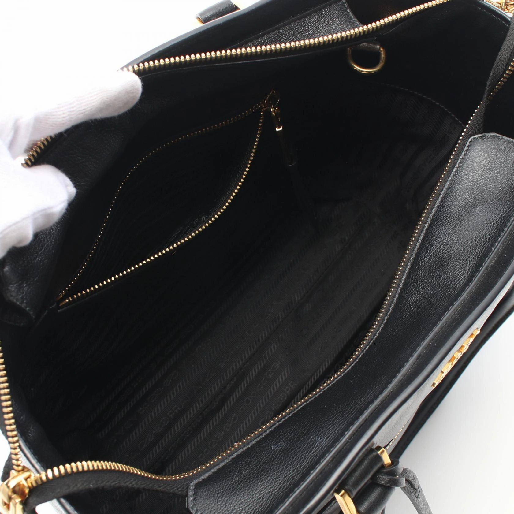 Prada GLACECALF Leather Handbag