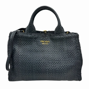 Prada Leather Handbag Shoulder Bag (Pre-Owned)