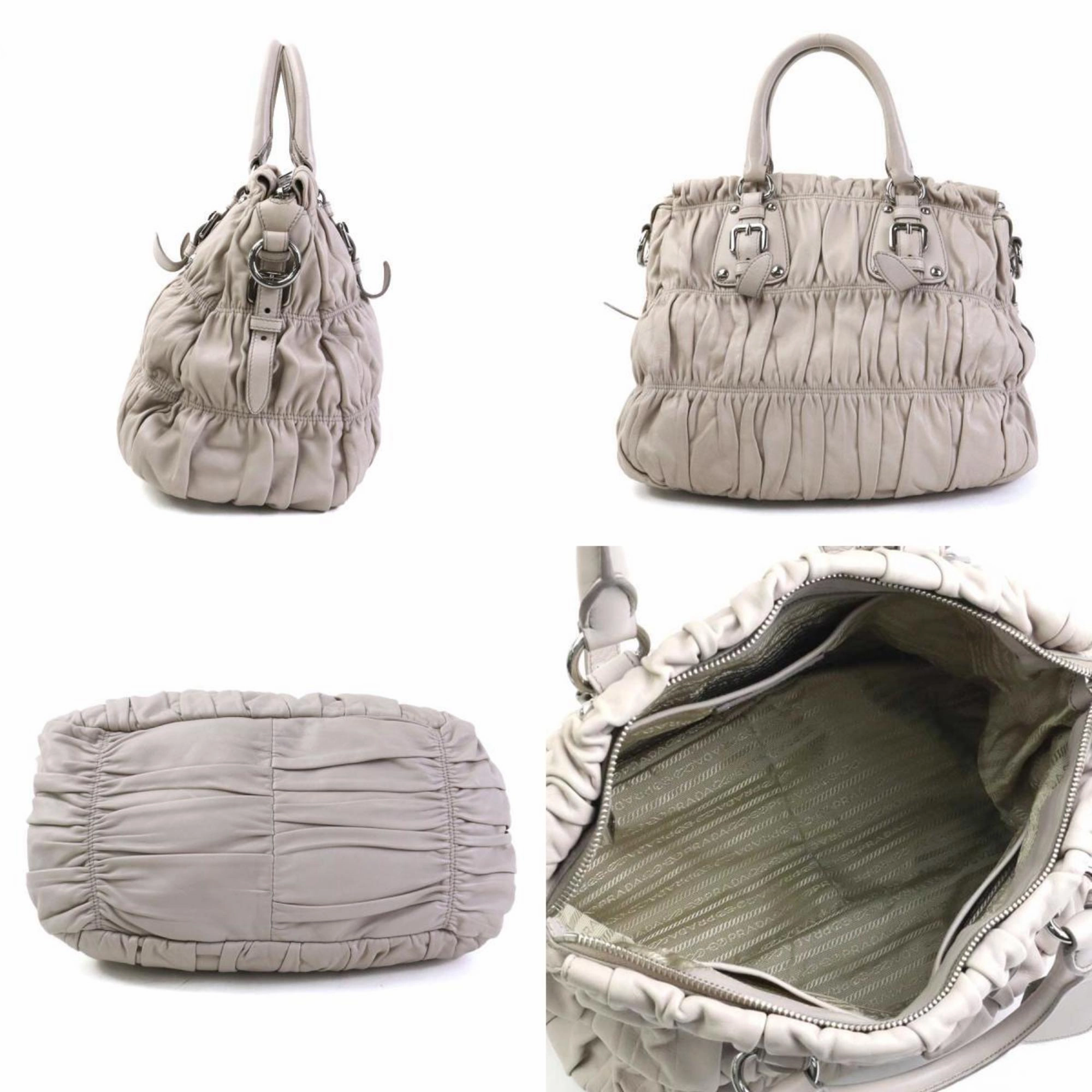 Prada Leather Handbag Shoulder Bag (Pre-Owned)