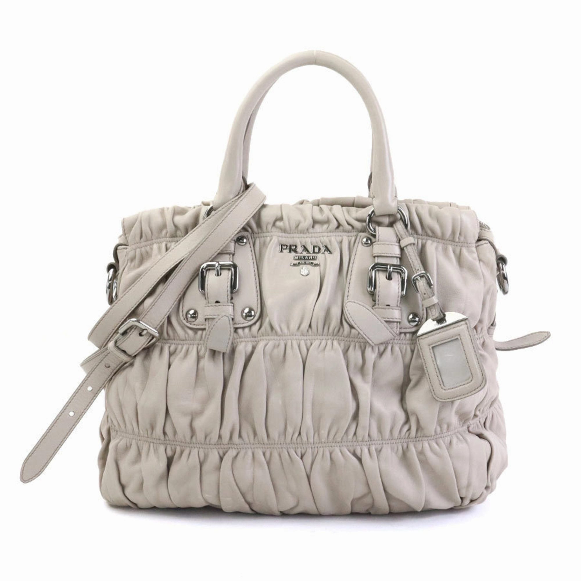 Prada Leather Handbag Shoulder Bag (Pre-Owned)