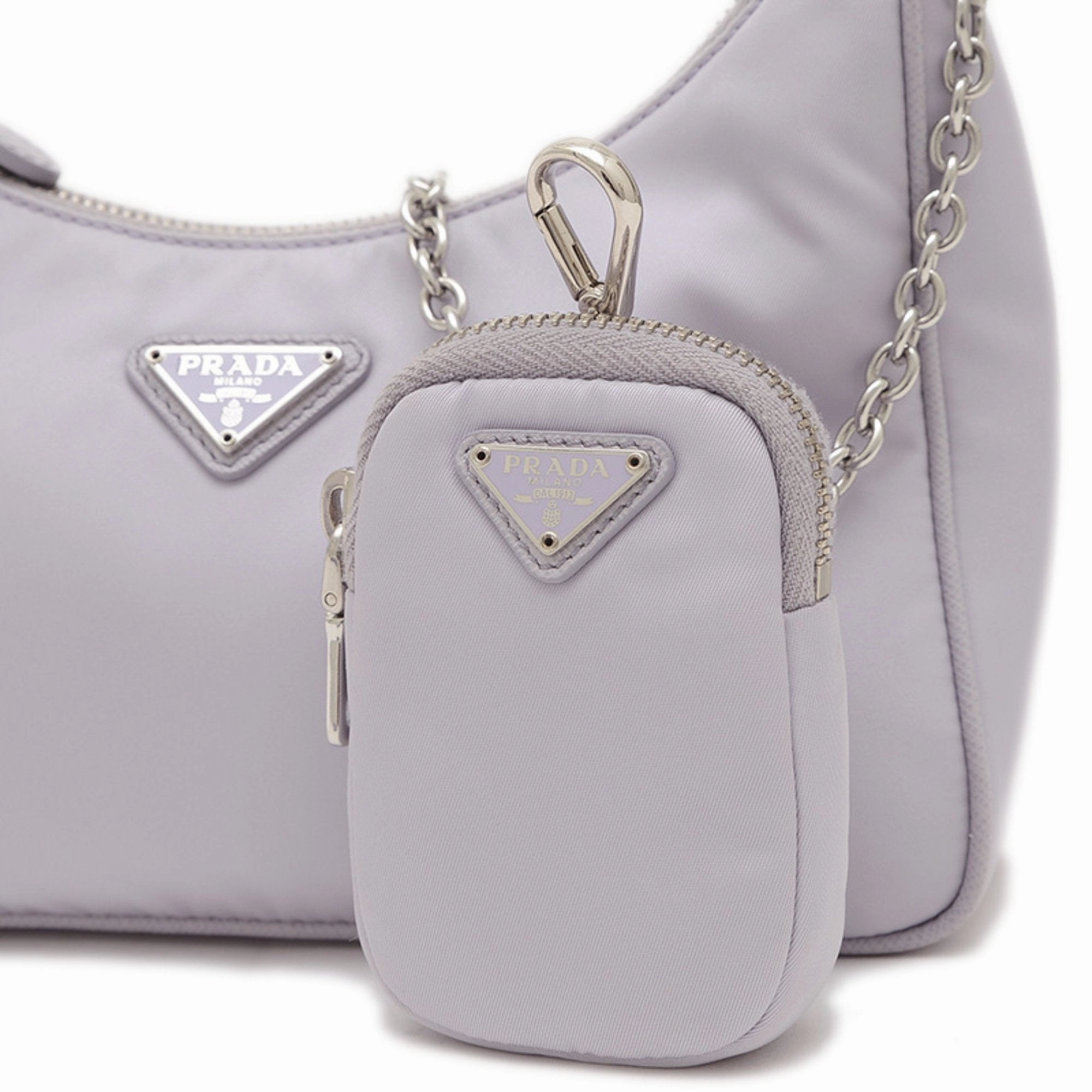 Prada Nylon Leather Shoulder Bag (Pre-Owned)