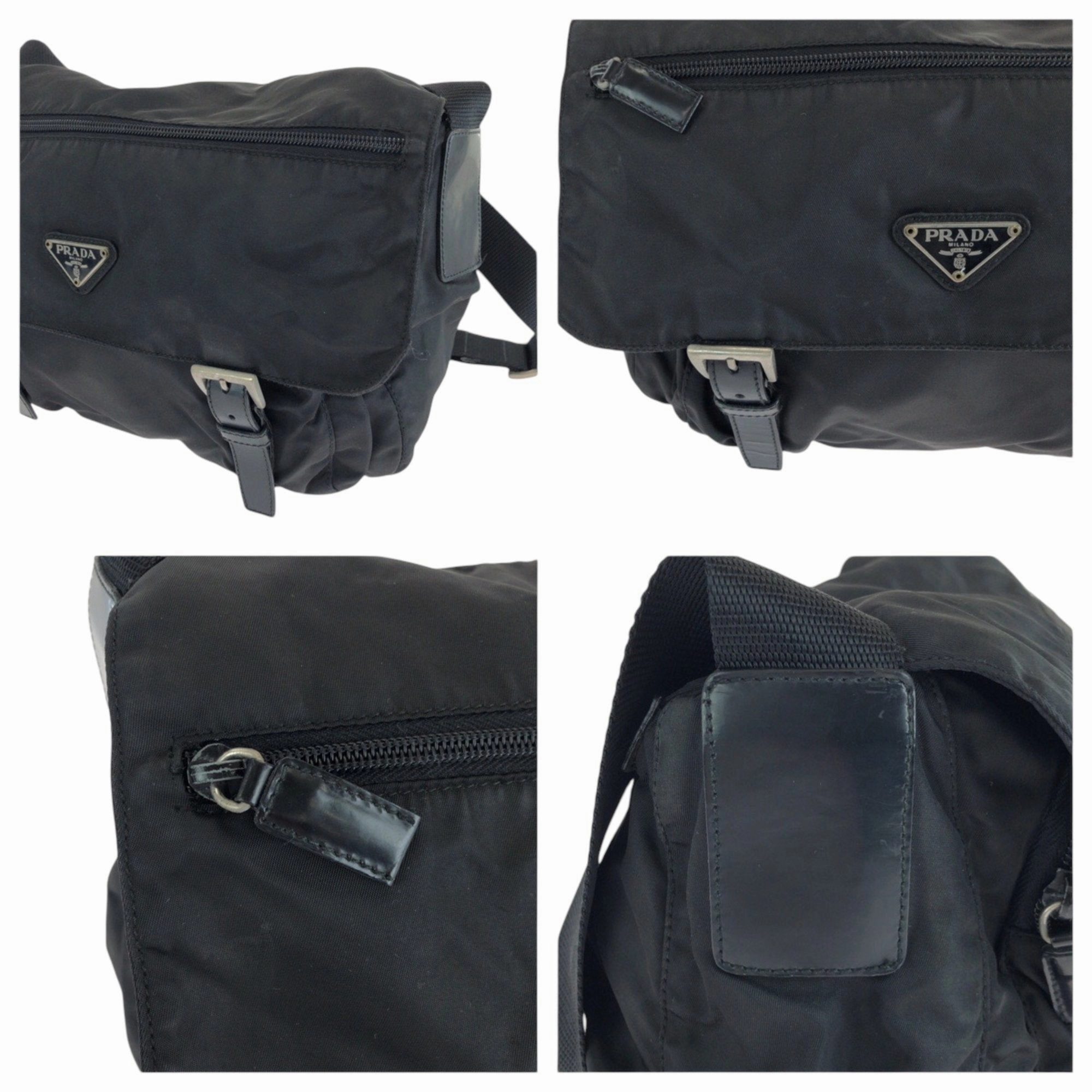 Prada Nylon Messenger Bag Shoulder Bag (Pre-Owned)