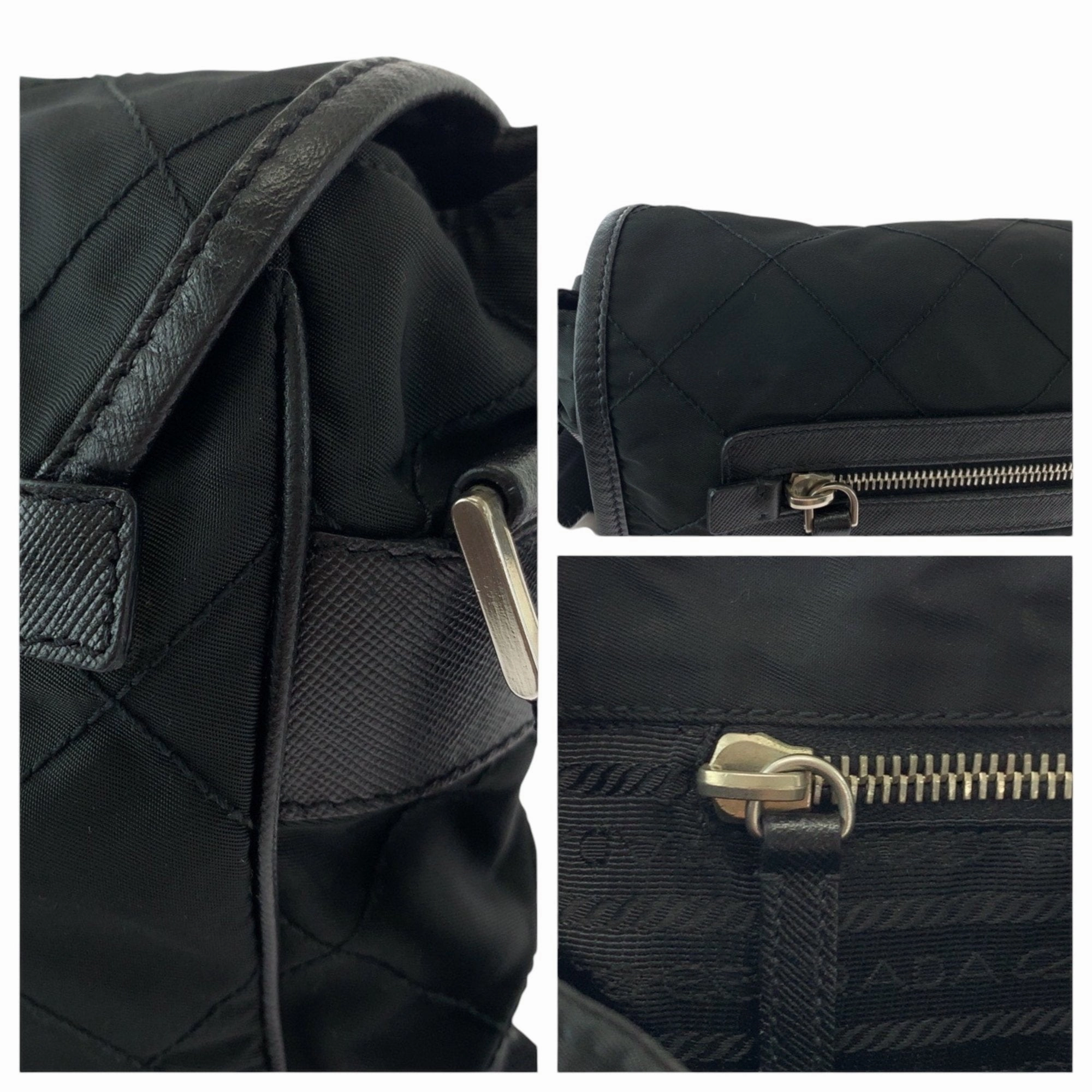Prada Nylon Messenger Bag Shoulder Bag (Pre-Owned)