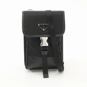 Prada Nylon Saffiano Leather Shoulder Bag