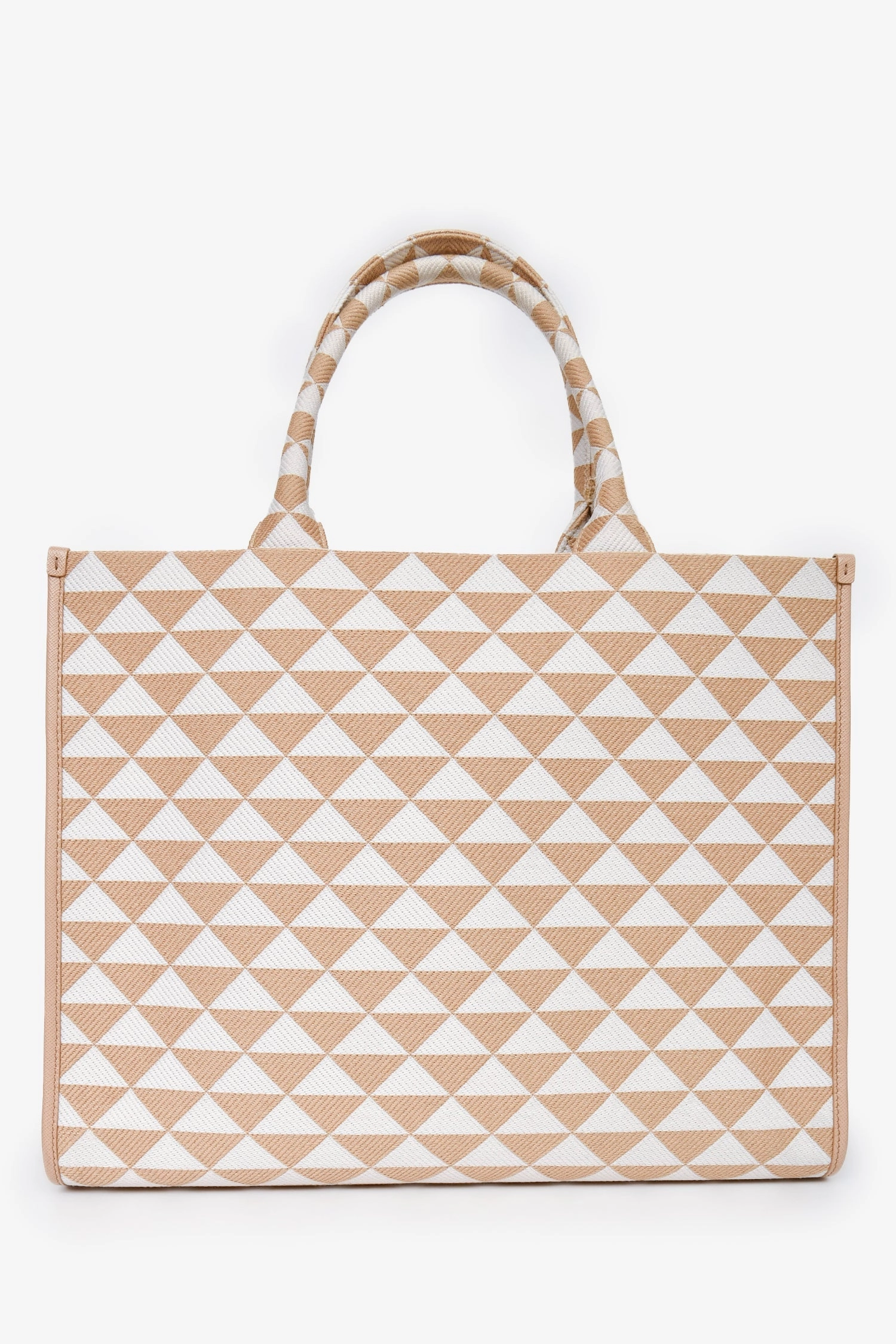 Prada Yellow/White Woven Large Symbole Tote