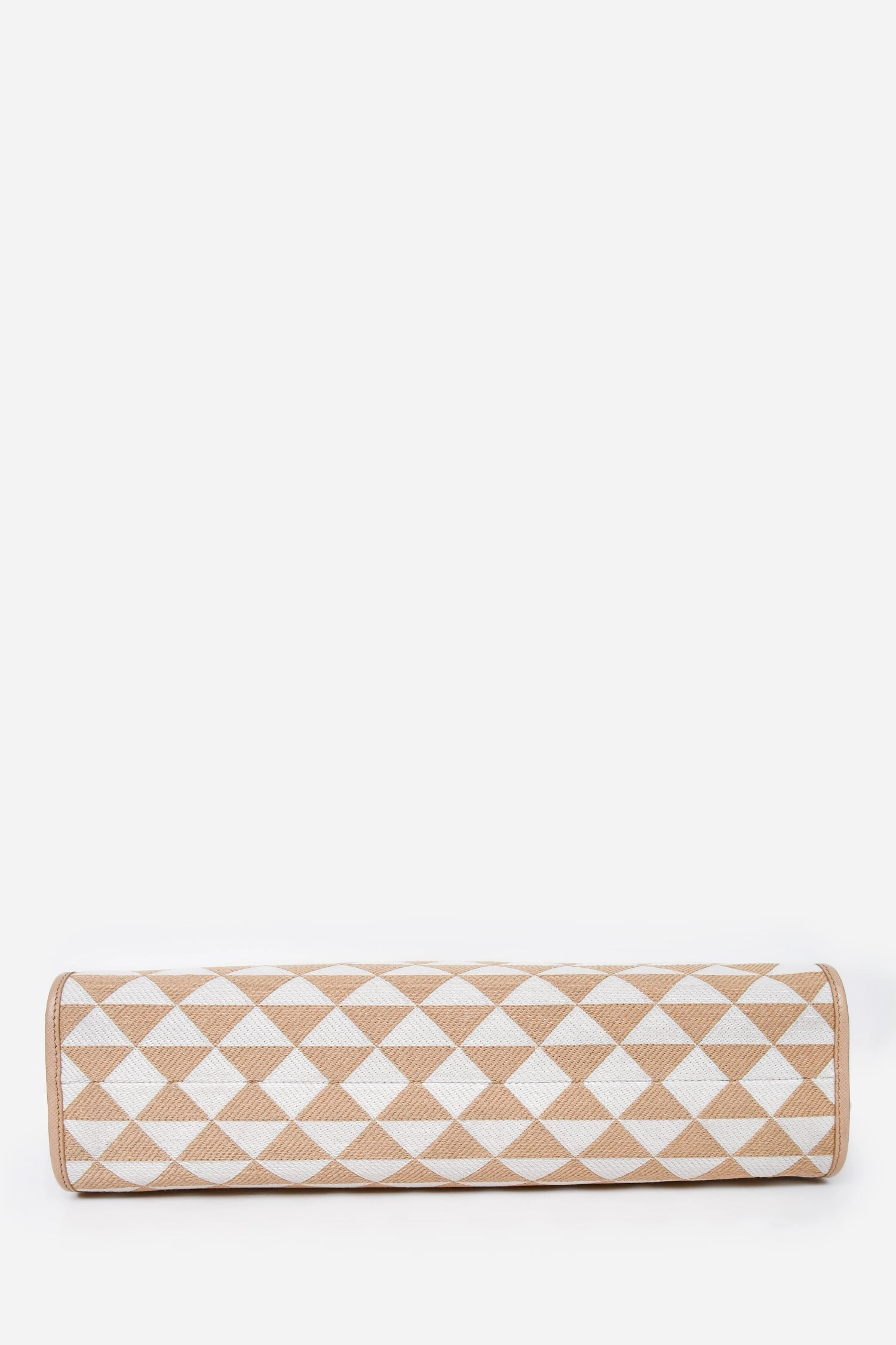 Prada Yellow/White Woven Large Symbole Tote
