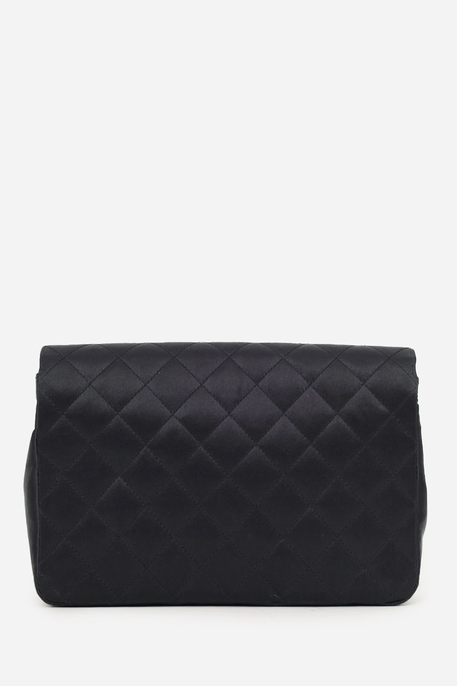 Pre-Loved Chanel 1986-88 Black Satin Gripoix Pearl Jewel Evening Bag 'As Is'