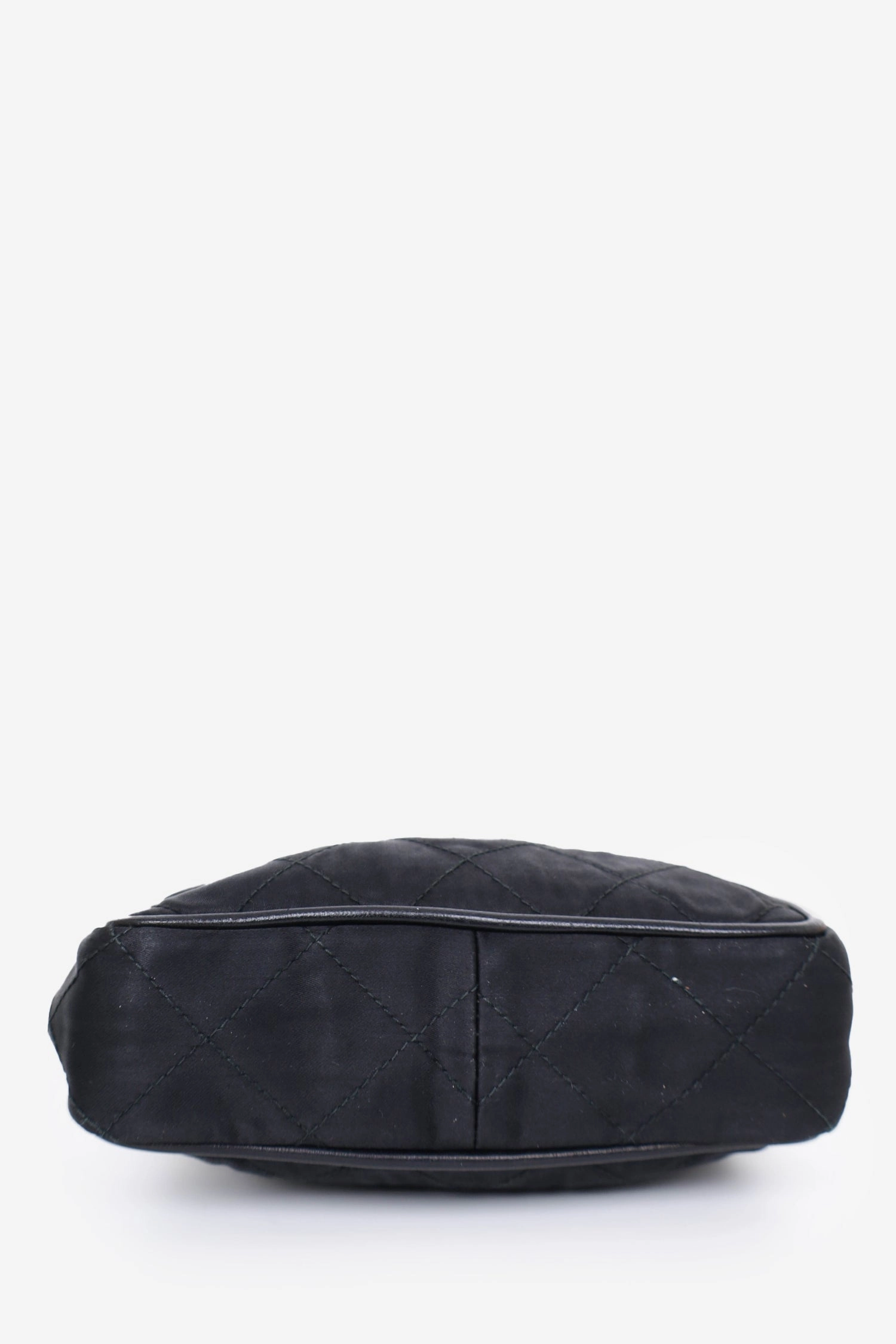 Pre-Loved Chanel 1989-1991 Black Satin Framed Mini Evening Bag