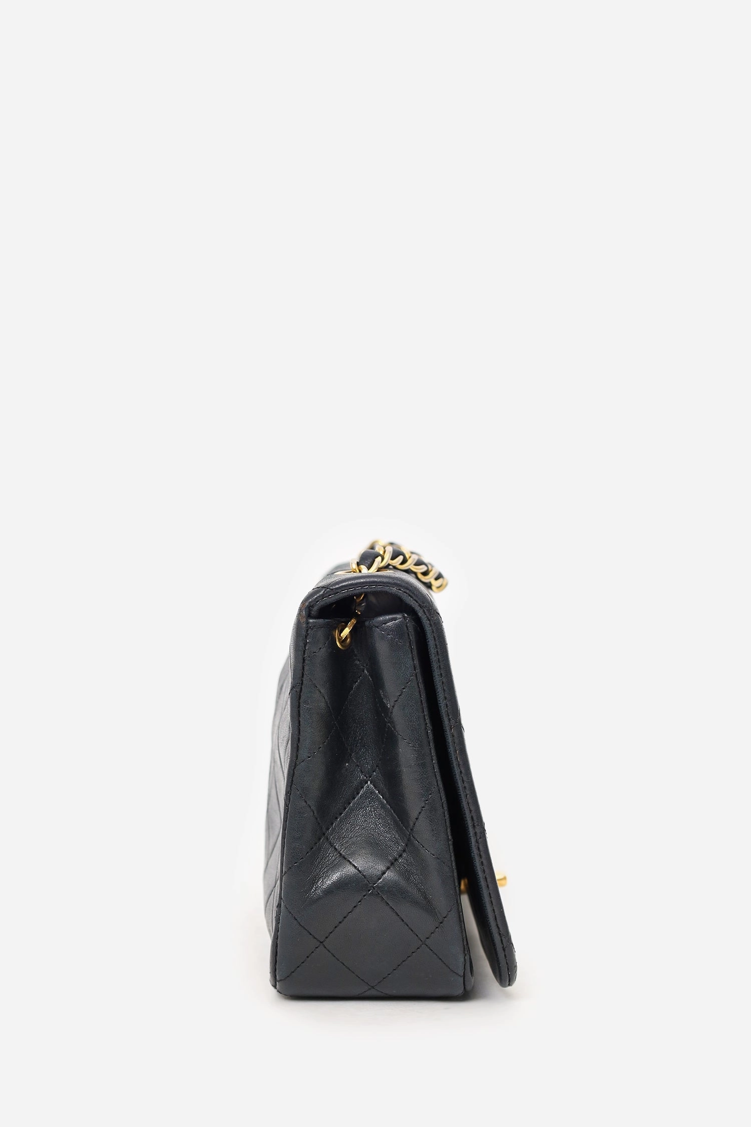 Pre-Loved Chanel 1989-91 Black Quilted Lambskin Full Flap Bag (As Is)