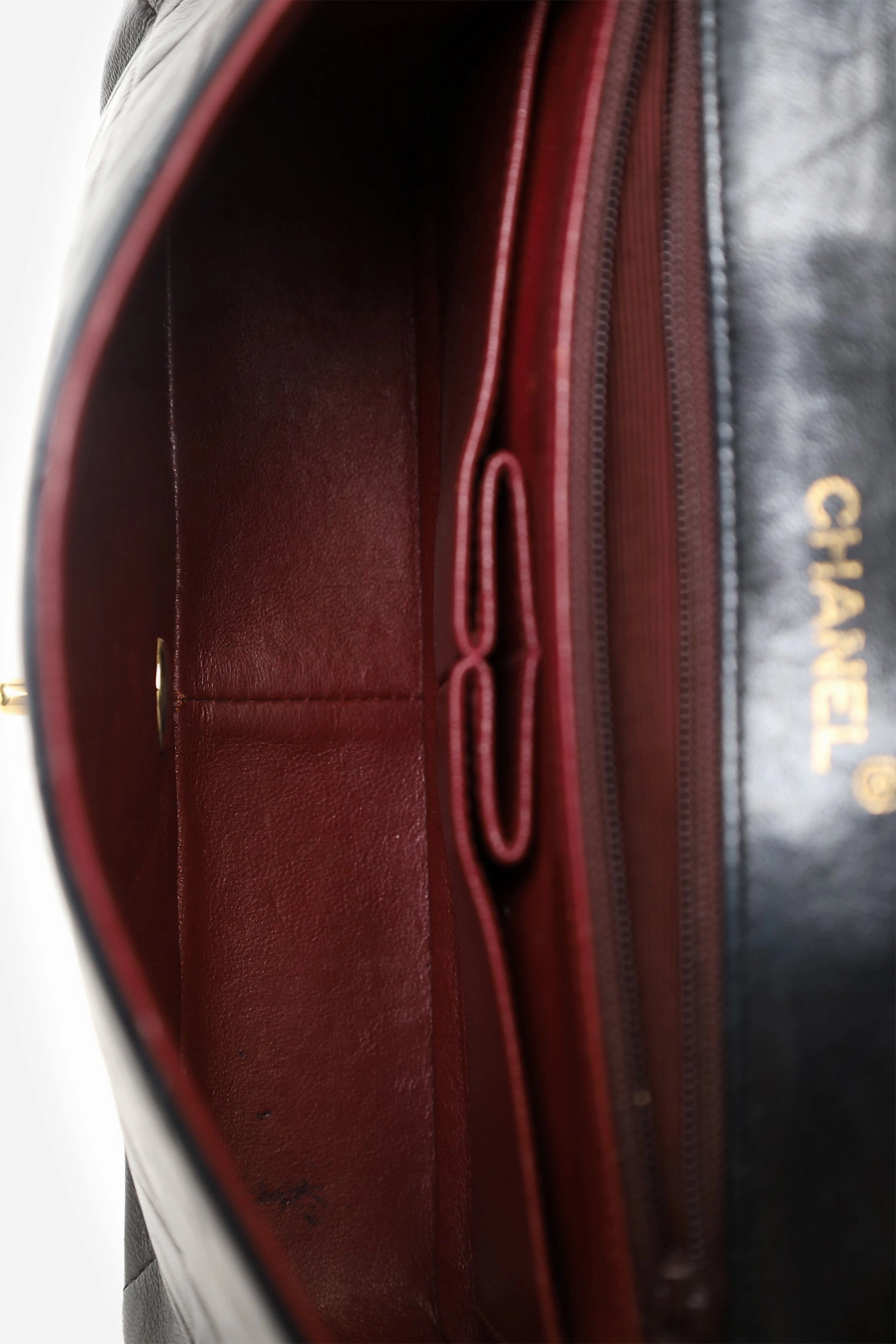 Pre-Loved Chanel 1989-91 Black Quilted Lambskin Full Flap Bag (As Is)