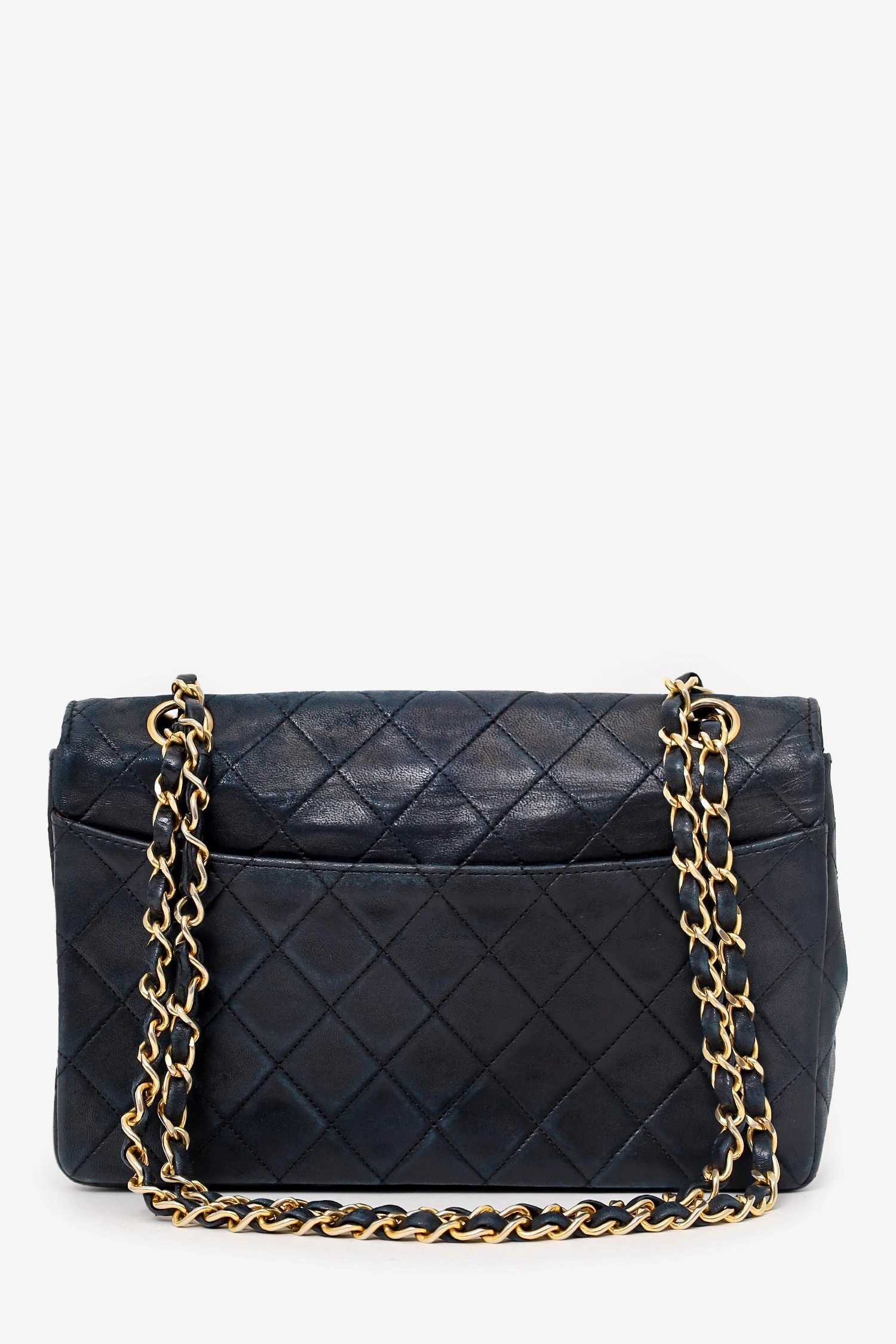 Pre-Loved Chanel 1989-91 Black Quilted Lambskin Single Flap Bag with Removable Pochette \'As Is\'