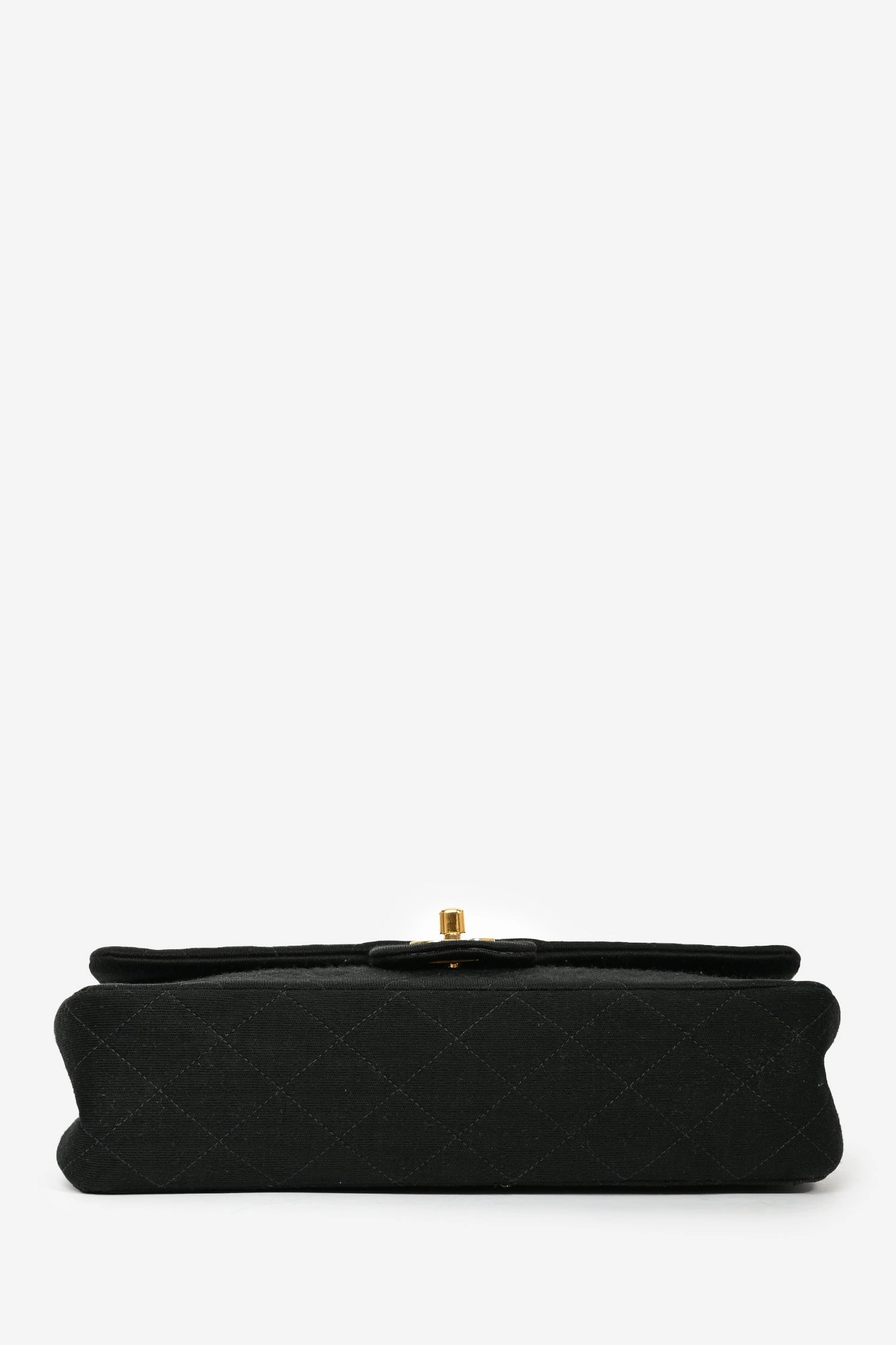 Pre-Loved Chanel 1994-96 Black Quilted Jersey Medium Double Flap GHW