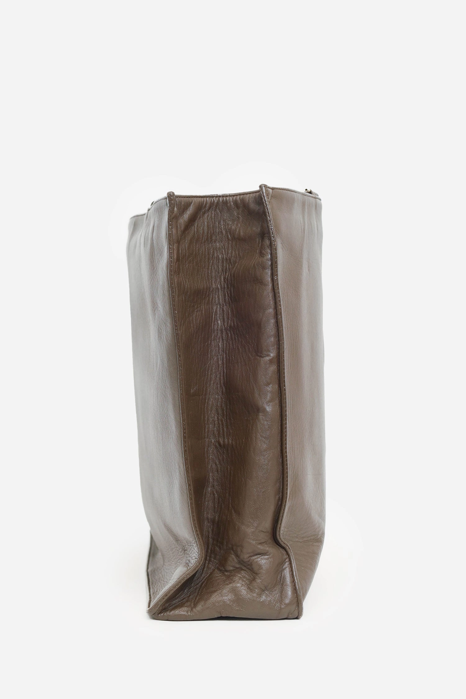 Pre-Loved Chanel 1994-96 Brown Lambskin CC Chain Tote