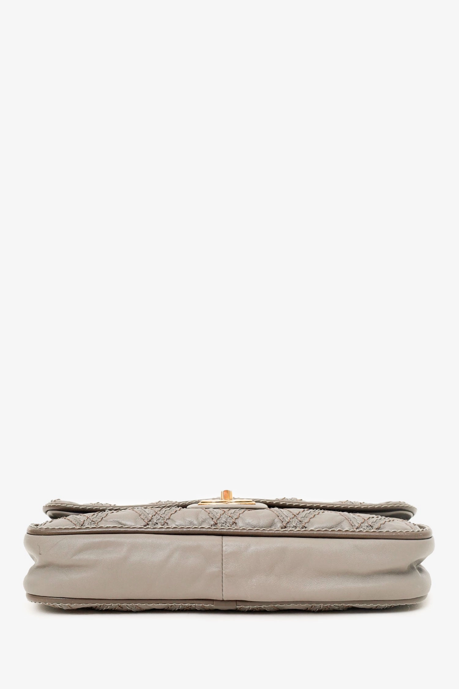 Pre-loved Chanel 2011 Grey Quilted Leather Paris-Bombay Triptych Flap Bag