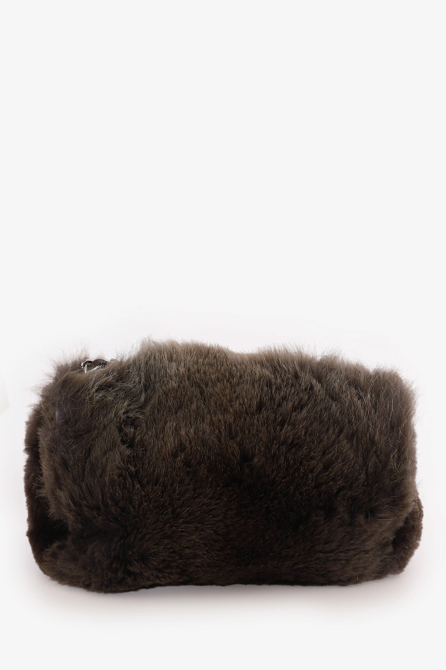 Pre-Loved Chanel 2013-14 Brown Fur CC Flap Bag