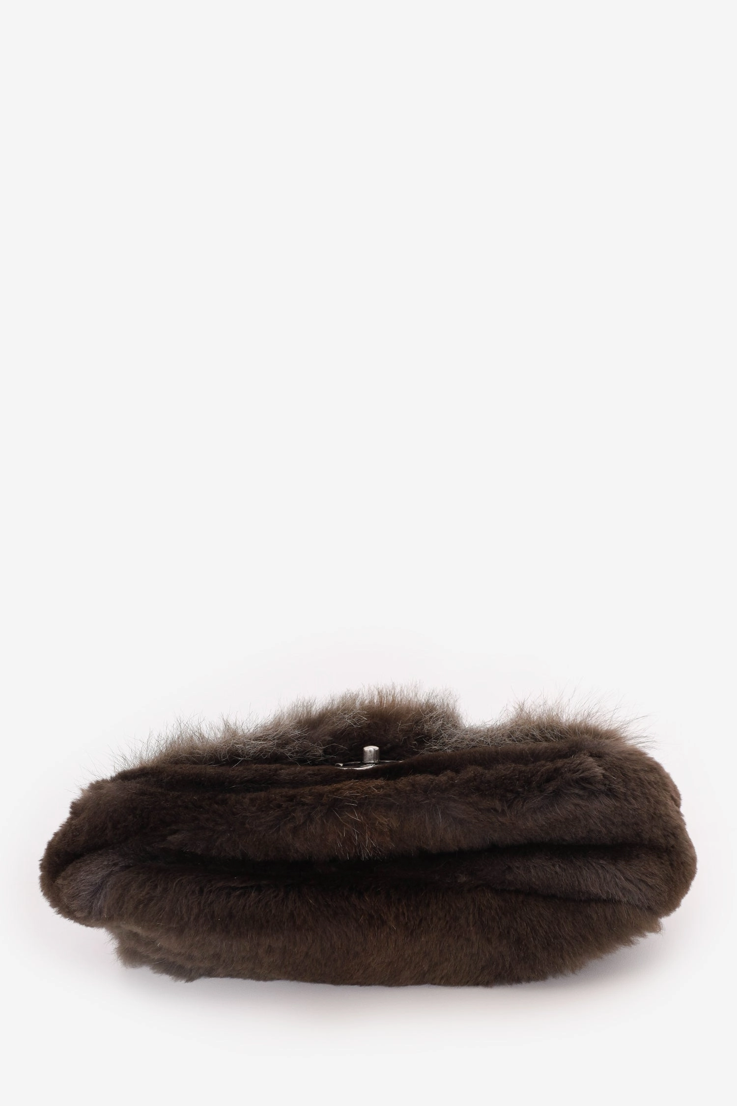 Pre-Loved Chanel 2013-14 Brown Fur CC Flap Bag