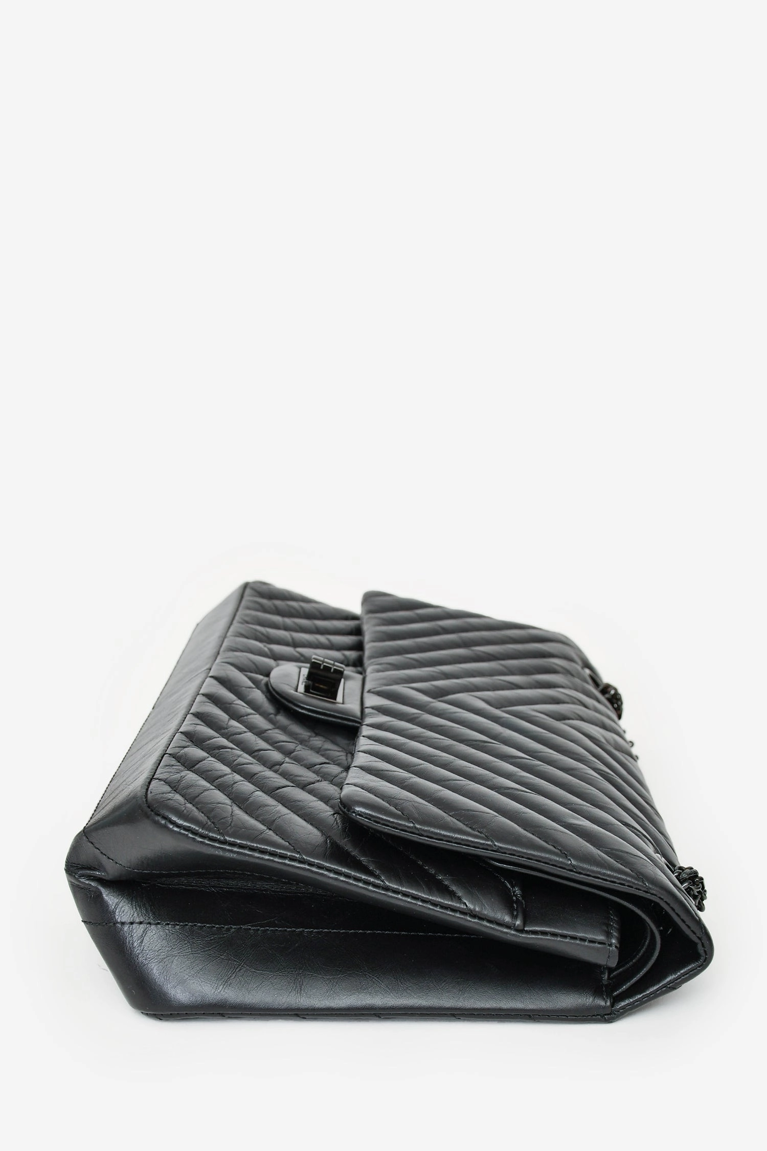 Pre- Loved Chanel 2016-17 Black Reissue 227 Shoulder Bag