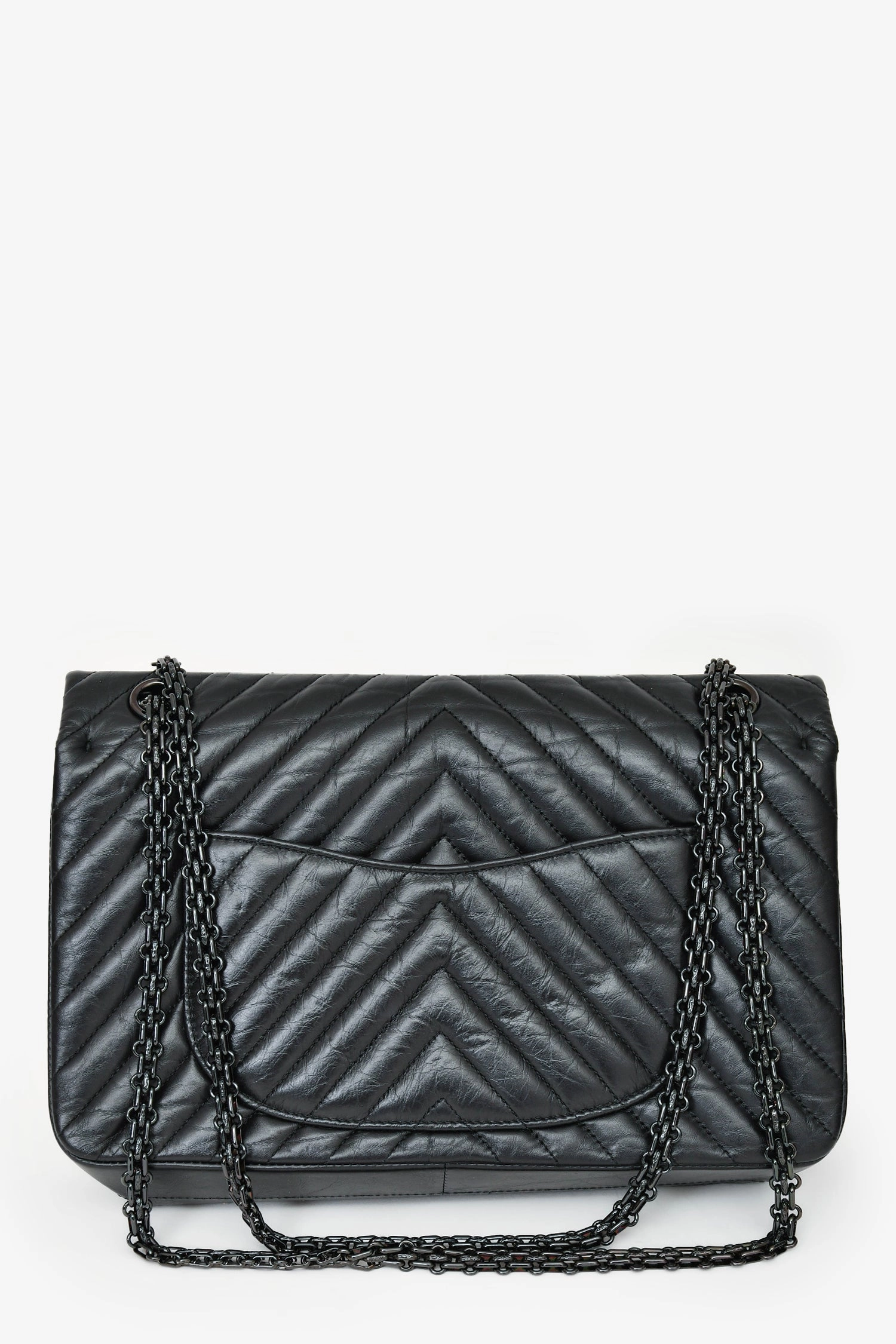 Pre- Loved Chanel 2016-17 Black Reissue 227 Shoulder Bag