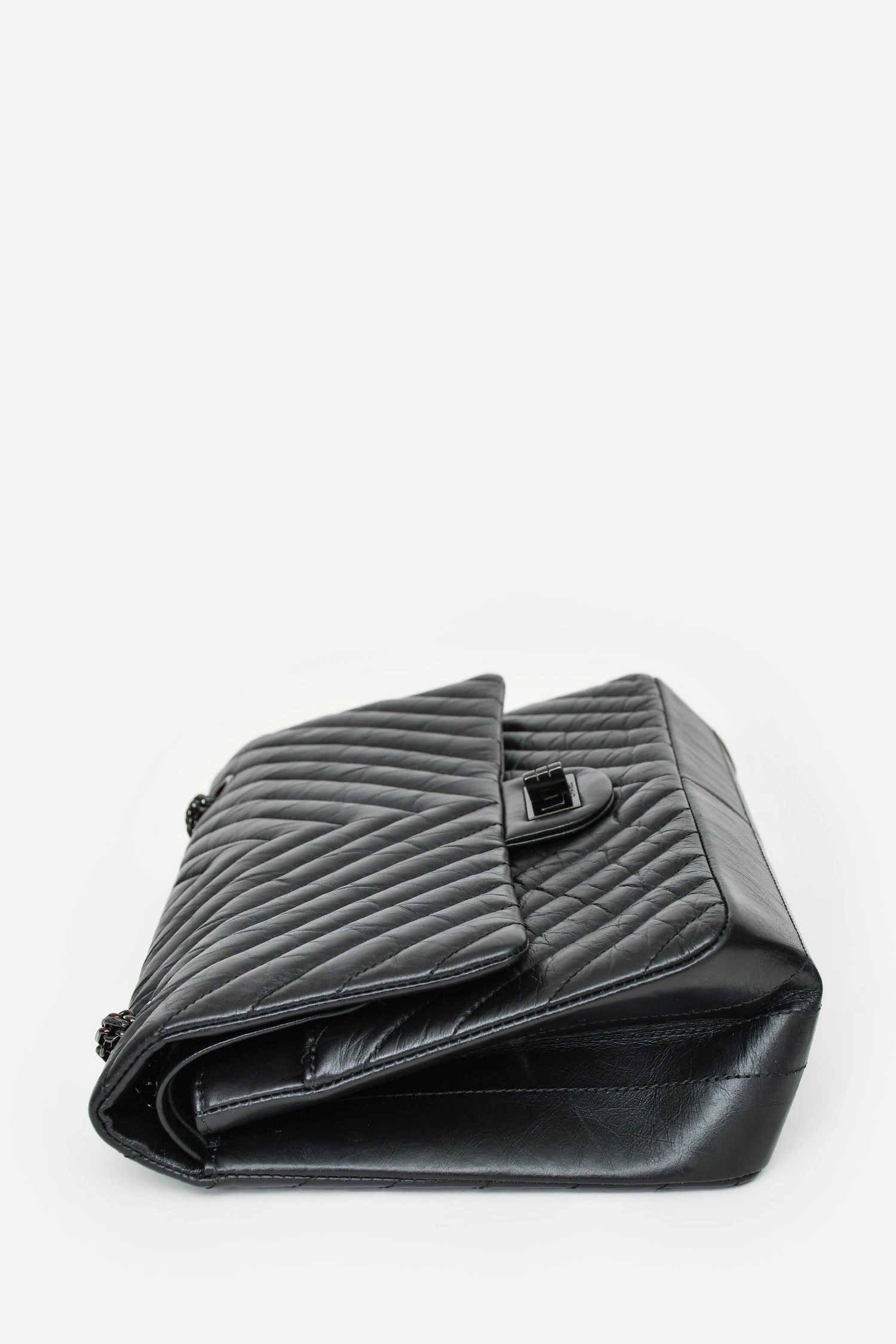 Pre- Loved Chanel 2016-17 Black Reissue 227 Shoulder Bag