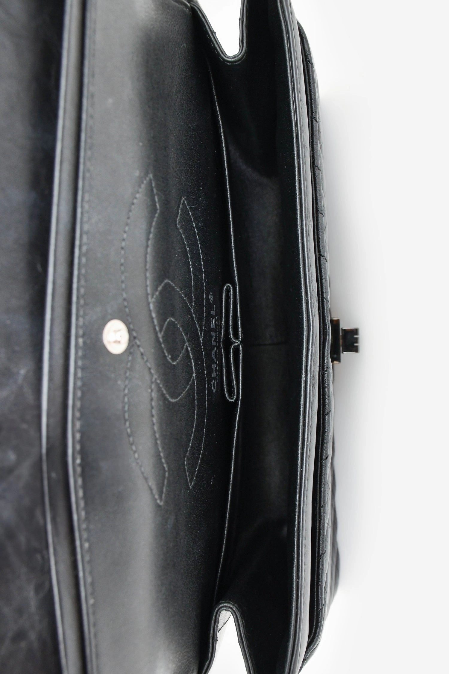Pre- Loved Chanel 2016-17 Black Reissue 227 Shoulder Bag