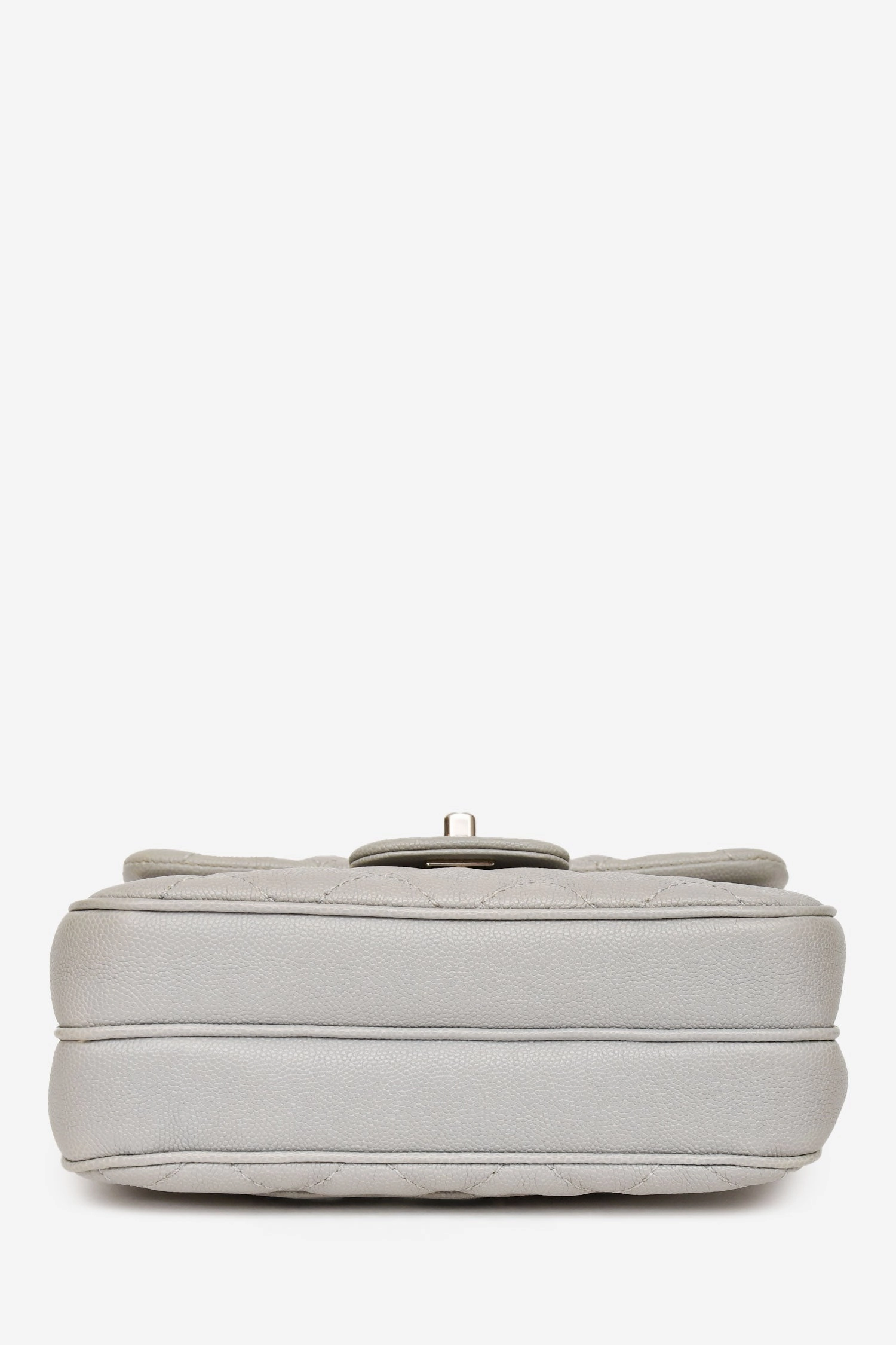 Pre-Loved Chanel 2018 Light Grey Caviar Small Urban Companion Bag