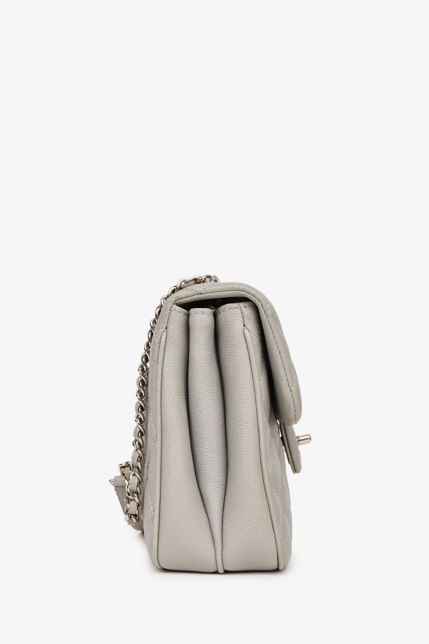 Pre-Loved Chanel 2018 Light Grey Caviar Small Urban Companion Bag