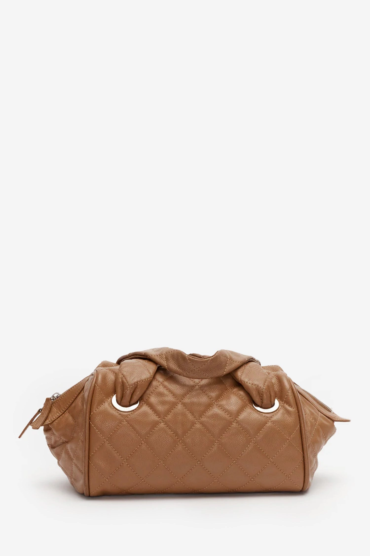 Pre-Loved Chanel Brown Quilted Caviar Leather Timeless Bowler Bag