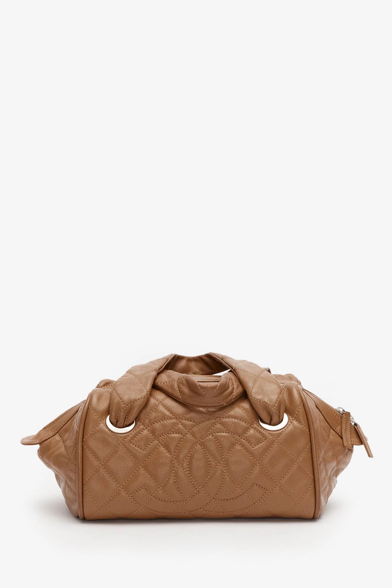 Pre-Loved Chanel Brown Quilted Caviar Leather Timeless Bowler Bag