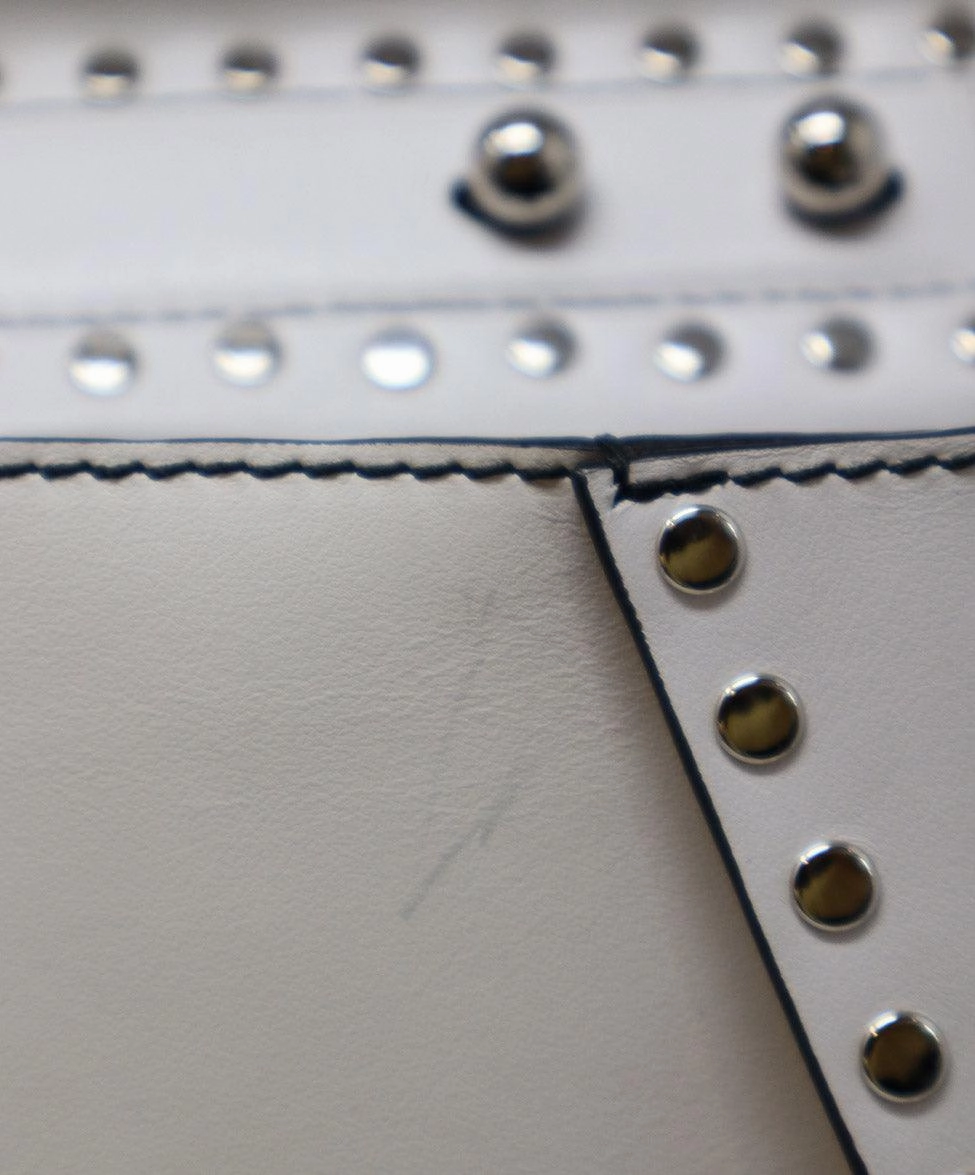 Proenza Schouler White Leather Studded Shoulder Bag