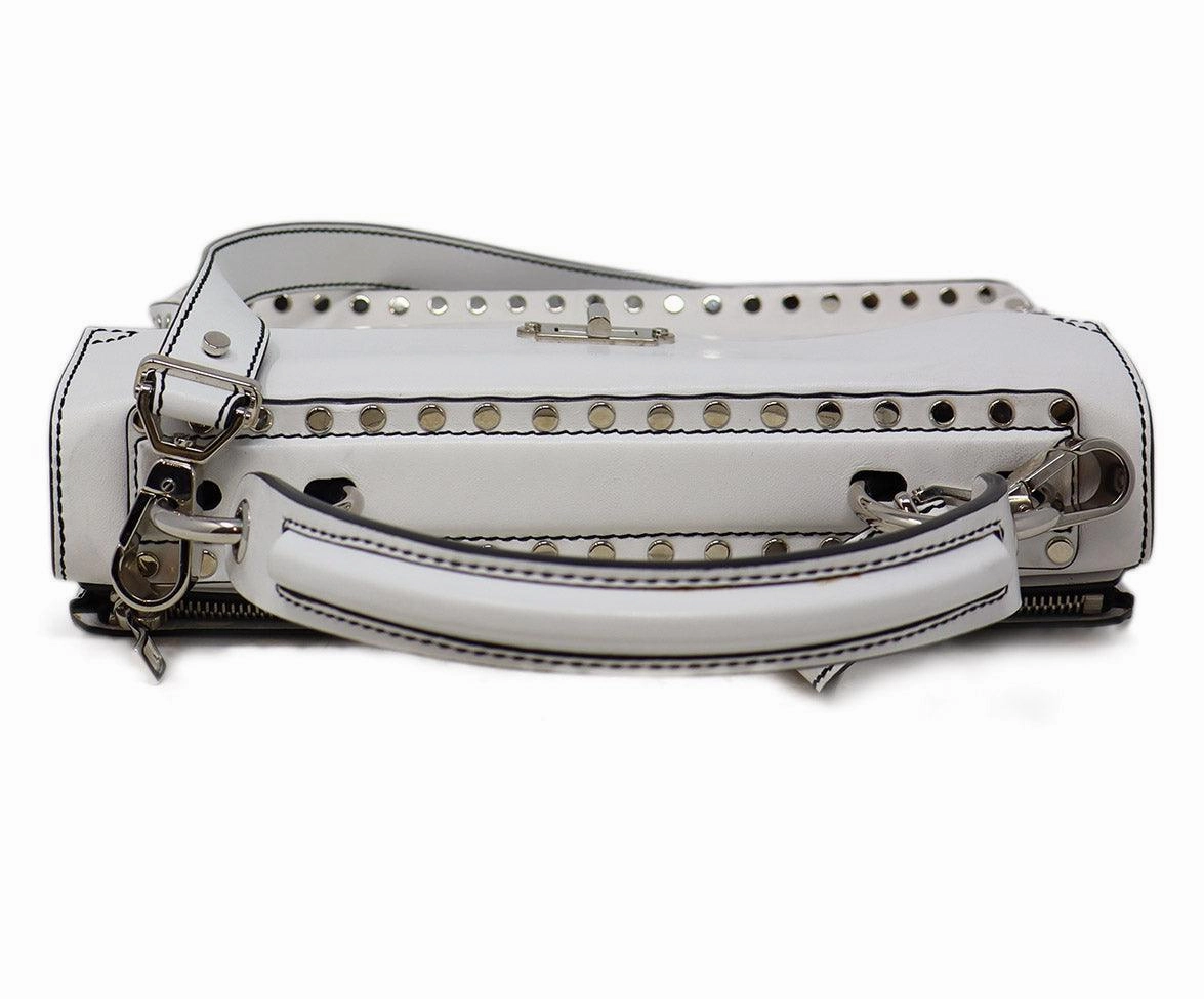 Proenza Schouler White Leather Studded Shoulder Bag
