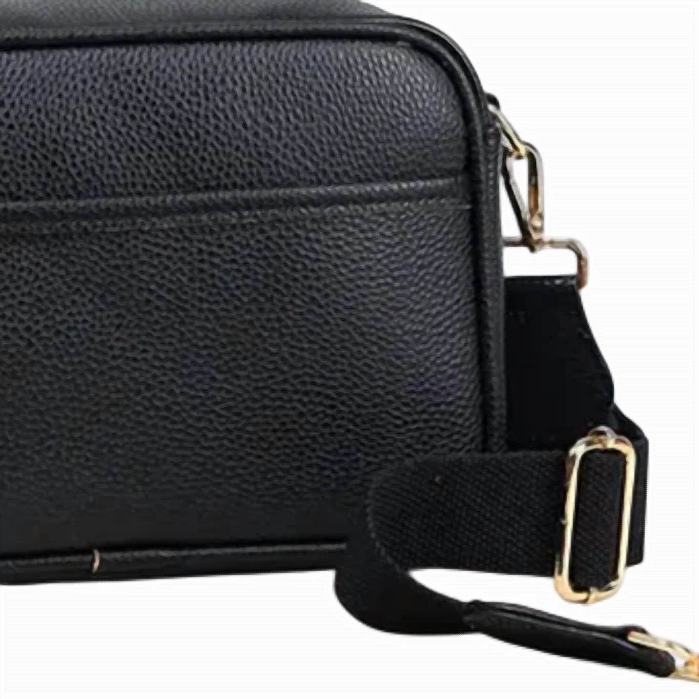 Rectangle Tassel Crossbody Sling Bag In Black
