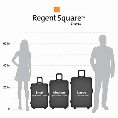Regent Square Travel - 3 Piece Luggage Sets with Build-In TSA Lock and Spinner Goodyear Wheels  Mangusta, Hard Case (Asphalt)