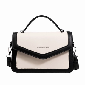 Retro Multi-Pocket  Contrast Crossbody Bag