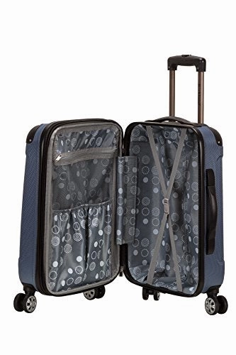 Rockland London Hardside Spinner Wheel Luggage, Blue, Carry-On 20-Inch