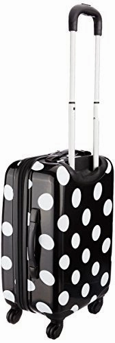 Rockland Luggage 20 Inch Carry On, Black Dot, Medium