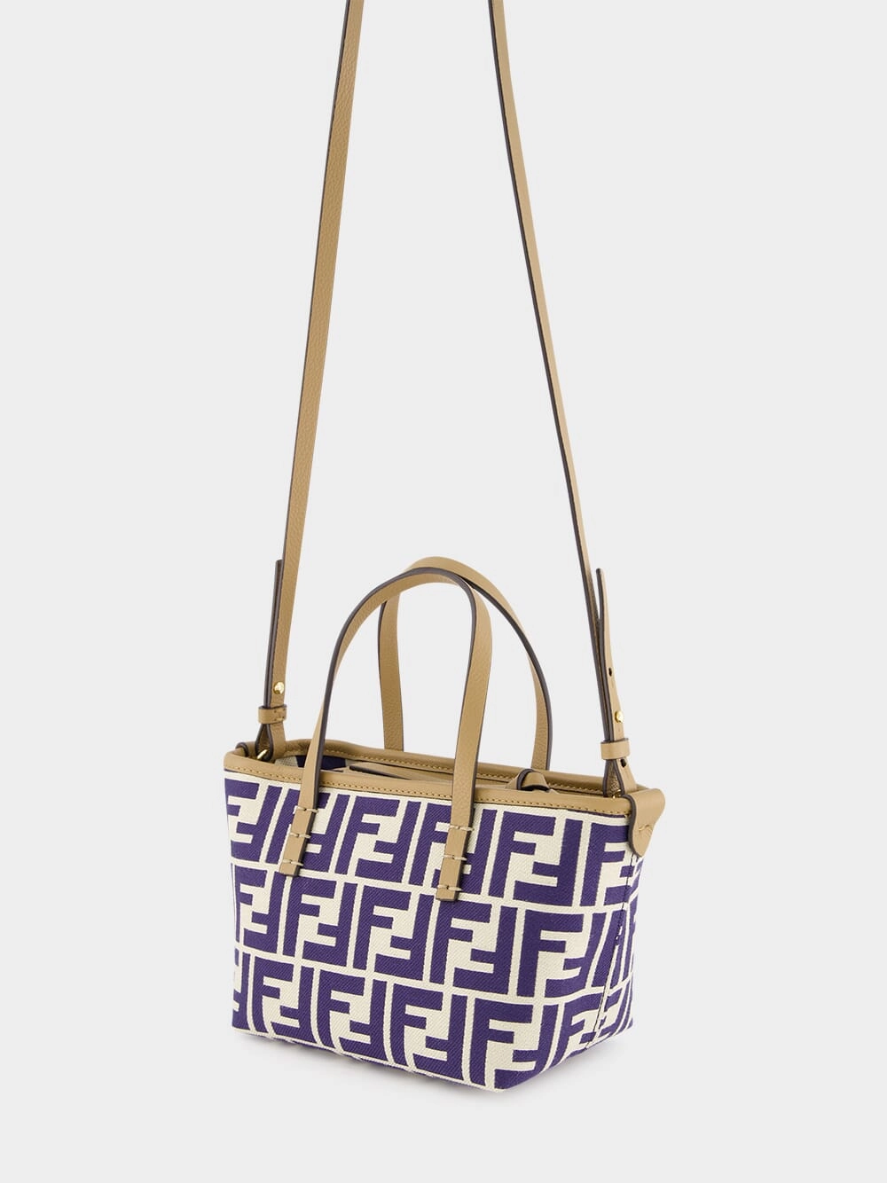 Roll Mini FF Midnight Blue Jacquard Mini Bag