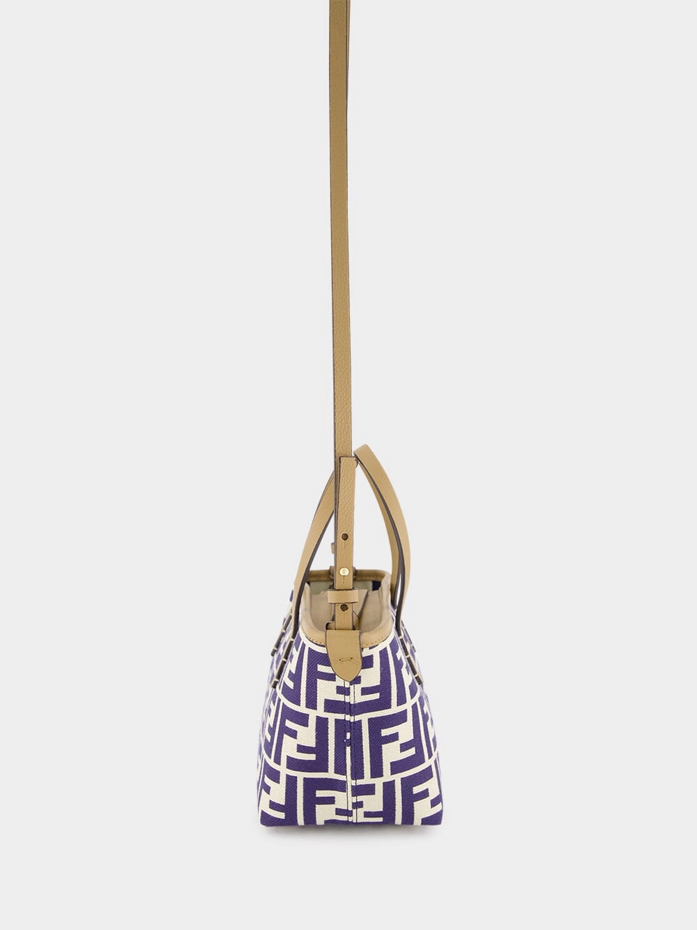Roll Mini FF Midnight Blue Jacquard Mini Bag