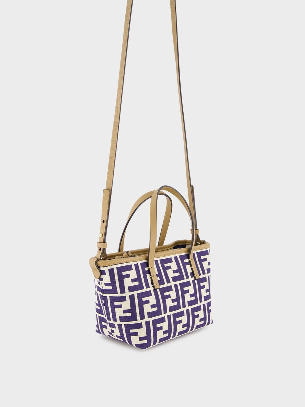 Roll Mini FF Midnight Blue Jacquard Mini Bag