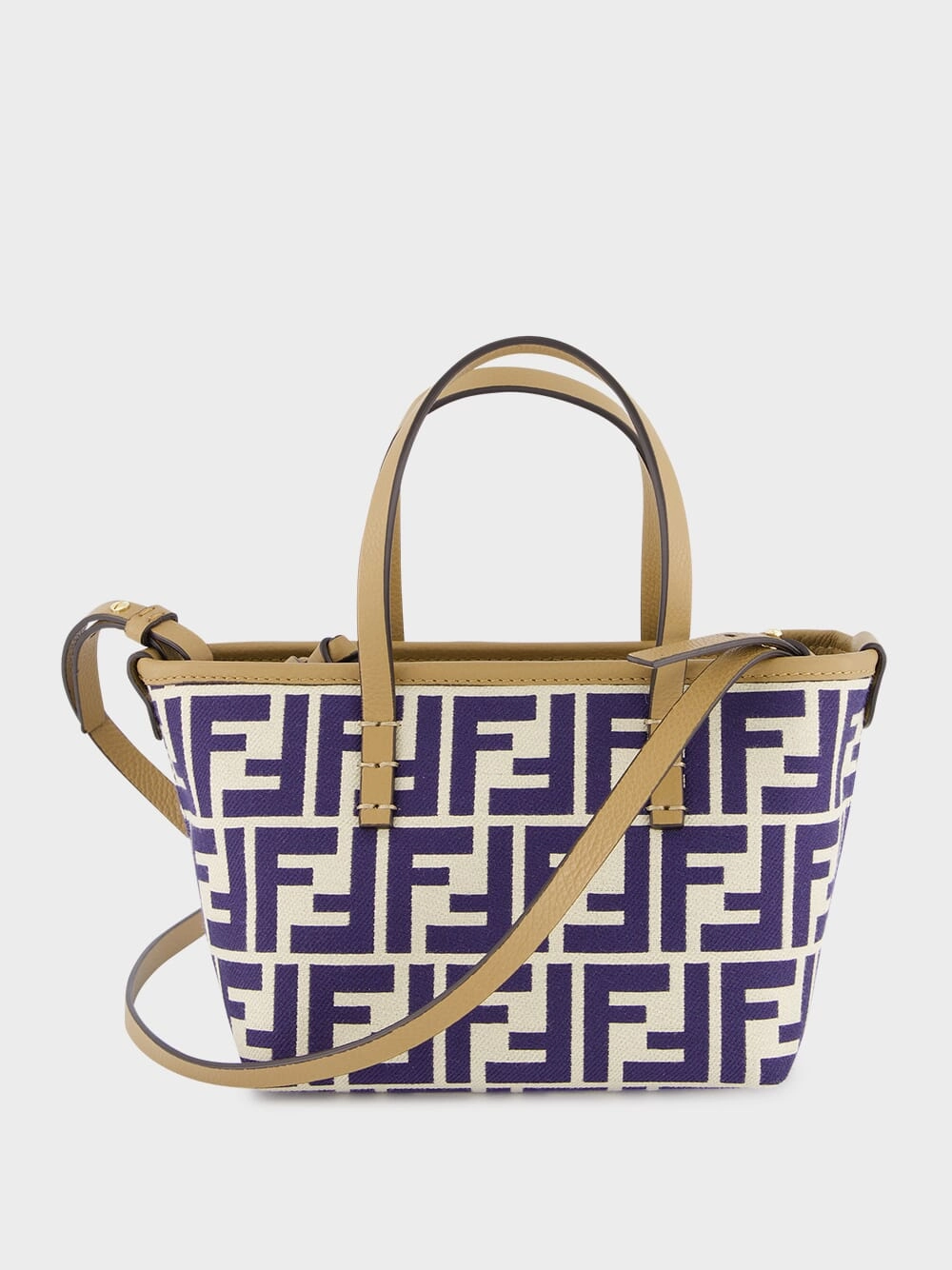 Roll Mini FF Midnight Blue Jacquard Mini Bag