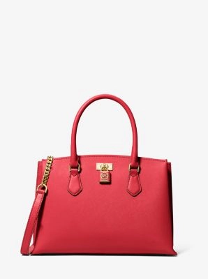 Ruby Medium Saffiano Leather Satchel